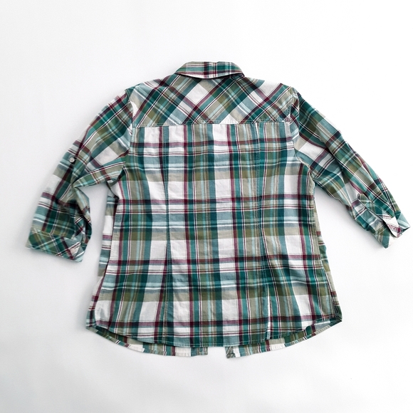 Sonoma Life + Style Womens plaid button front top - Picture 2 of 6